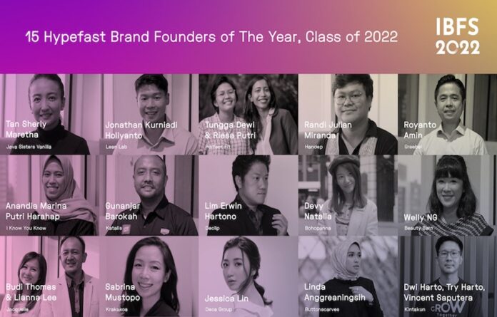 Hypefast Umumkan 15 Brand Founders of The Year Class 2022.