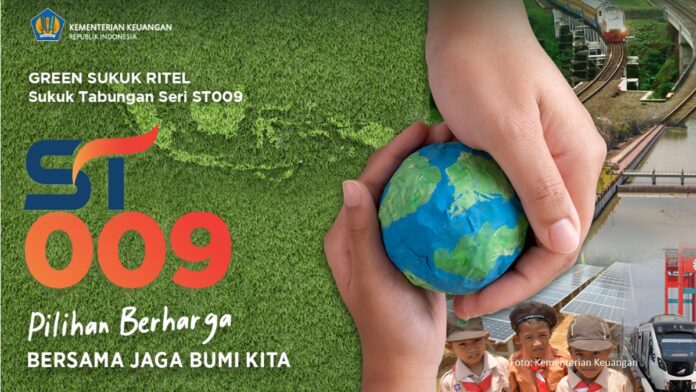 Pemerintah resmi membuka masa penawaran Green Sukuk Ritel - Sukuk Tabungan seri ST009 secara online.