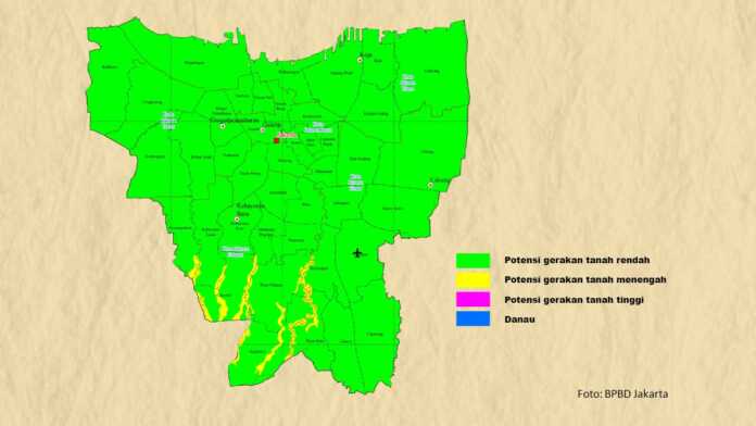 Waspada! Potensi Gerakan Tanah di 10 Kecamatan Jakarta.